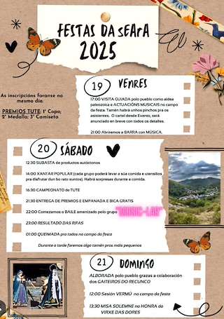 Fechas, información, programa, cartel, imágenes, mapa y ubicación de Virxe das Dores de Seara  en  Quiroga