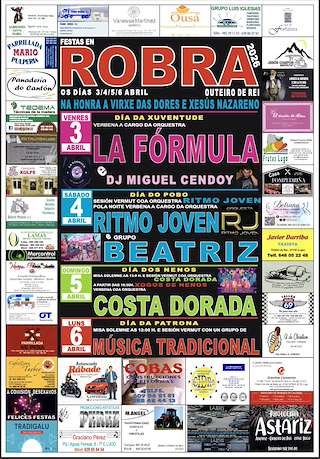 Fechas, información, programa, cartel, imágenes, mapa y ubicación de Virxe das Dores e Xesús Nazaret de Robra  (2026)  en  Outeiro de Rei