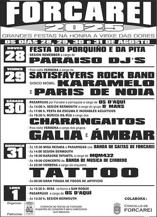 Fechas, información, programa, cartel, imágenes, mapa y ubicación de Virxe das Dores  en  Forcarei