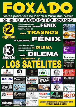 Fechas, información, programa, cartel, imágenes, mapa y ubicación de Virxe das Neves de Foxado  en  Curtis