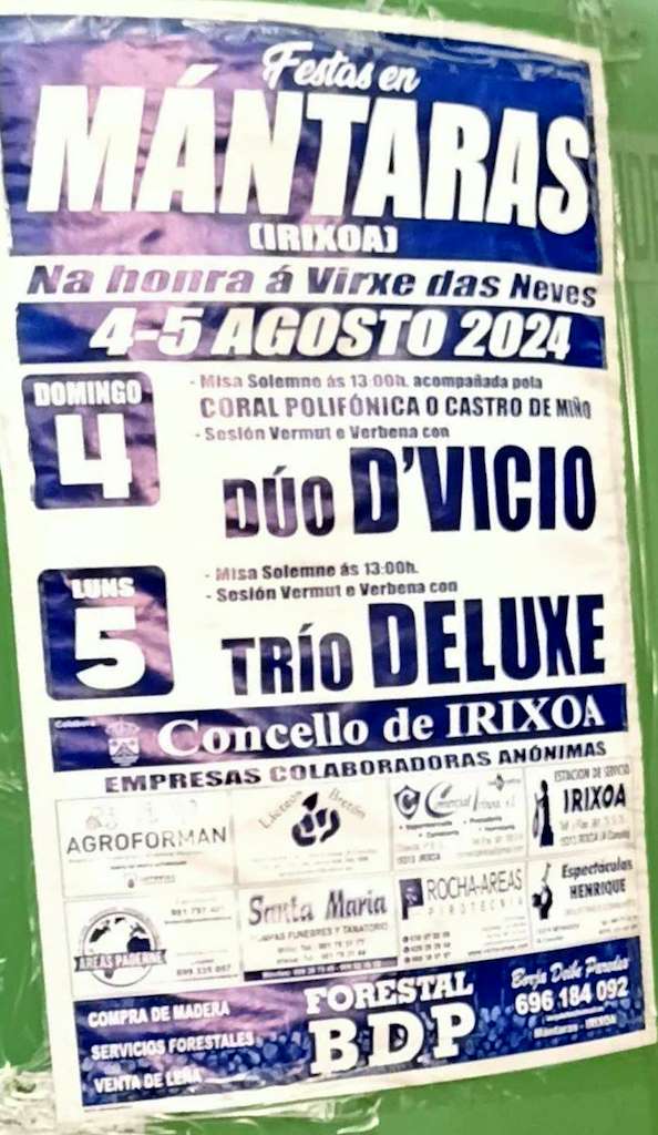 Virxe das Neves de Mántaras en Irixoa