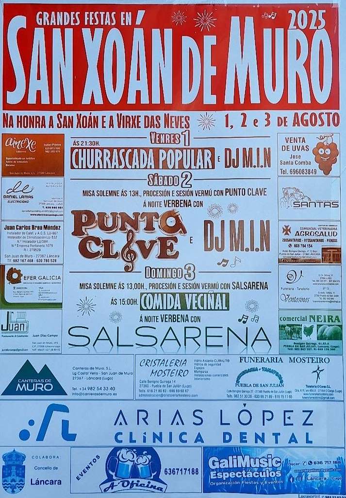 Virxe das Neves e San Xoán de Muro (2025) en Láncara