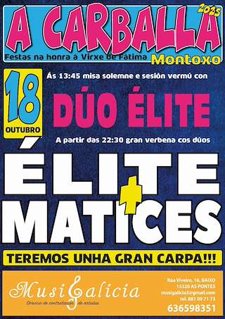 Fechas, información, programa, cartel, imágenes, mapa y ubicación de Virxe de Fátima de A Carballa  (2025)  en  Cedeira