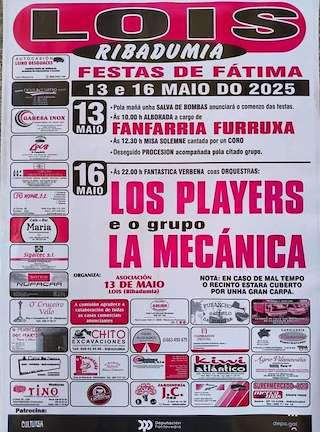Fechas, información, programa, cartel, imágenes, mapa y ubicación de Virxe de Fátima de Lois  en  Ribadumia
