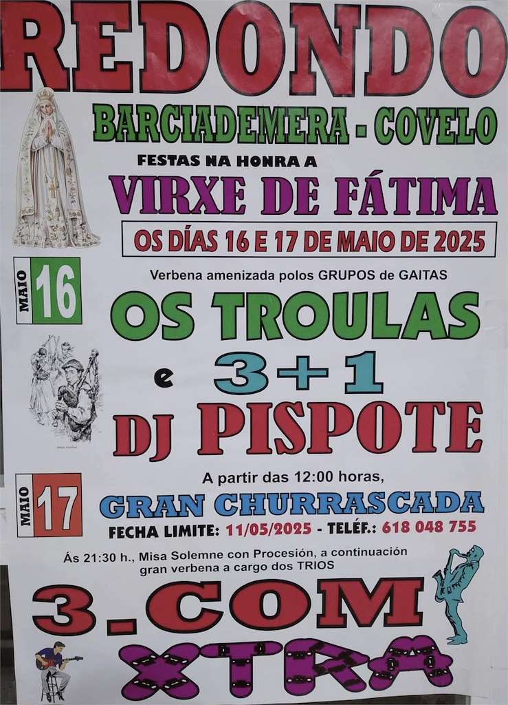 Virxe de Fátima de Redondo (2025) en Covelo