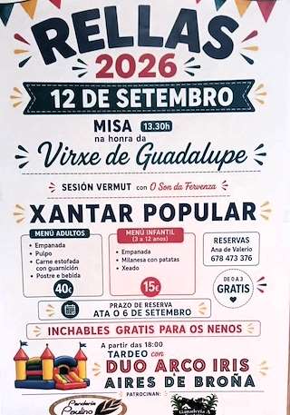 Fechas, información, programa, cartel, imágenes, mapa y ubicación de Virxe de Guadalupe de Rellas  (2026)  en  Silleda