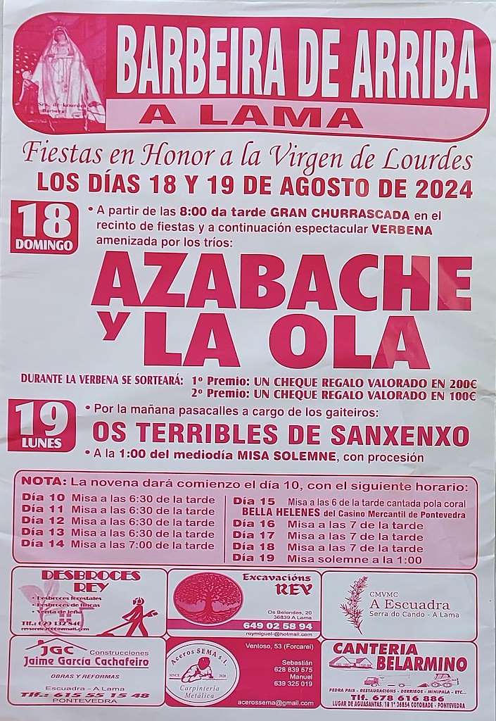 Virxe de Lourdes de Barbeira de Arriba en A Lama