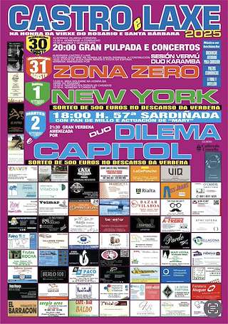 Fechas, información, programa, cartel, imágenes, mapa y ubicación de Virxe de Santa Bárbara e Virxe do Rosario de Castro e Laxe  en  Culleredo
