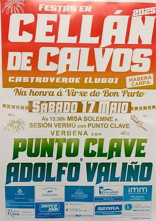Fechas, información, programa, cartel, imágenes, mapa y ubicación de Virxe do Bo Parto de Cellán de Calvos  en  Castroverde