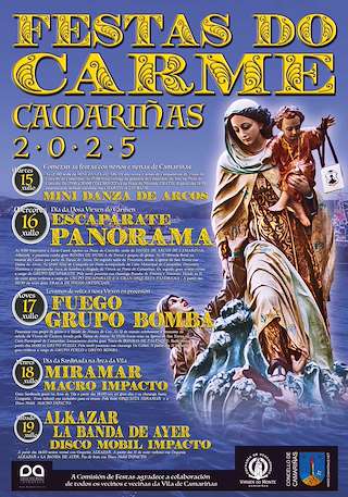 Fechas, información, programa, cartel, imágenes, mapa y ubicación de Virxe do Carme  en  Camariñas