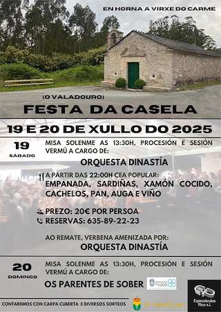 Fechas, información, programa, cartel, imágenes, mapa y ubicación de Virxe do Carme da Casela  en  O Valadouro