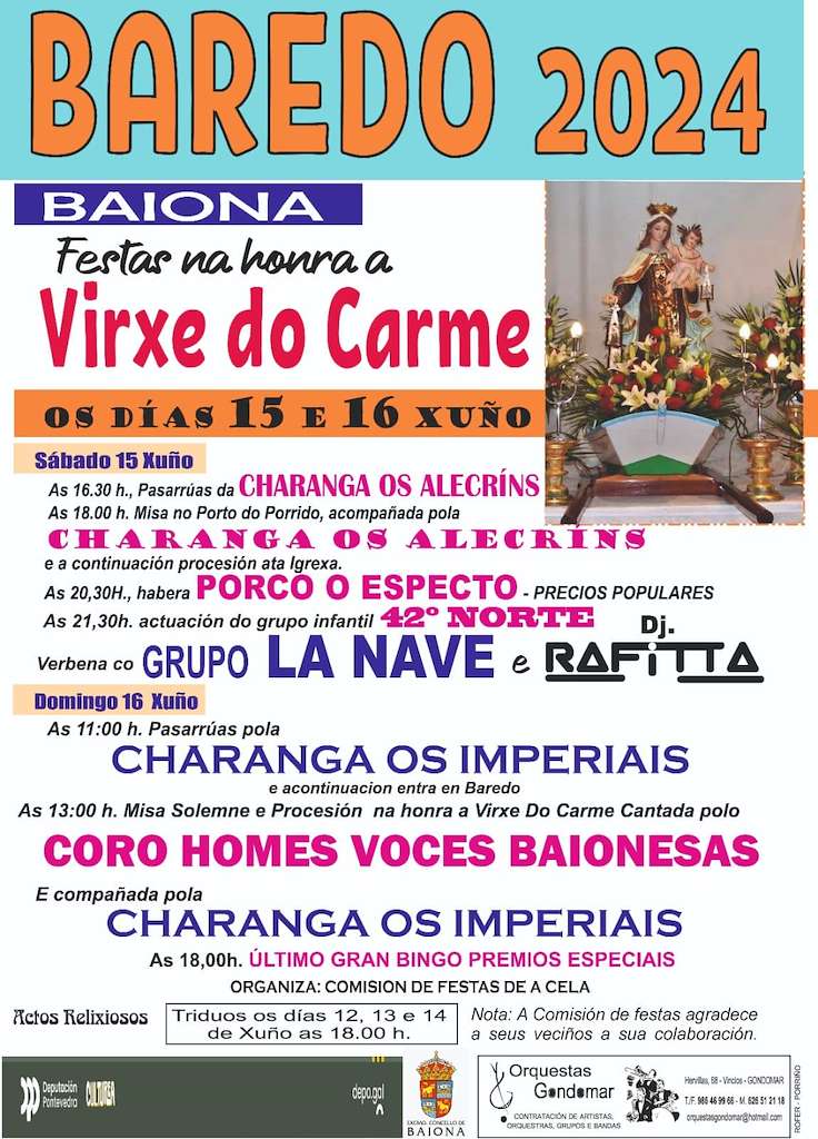 Virxe do Carme de Baredo en Baiona