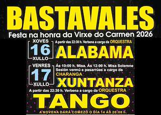 Fechas, información, programa, cartel, imágenes, mapa y ubicación de Virxe do Carme de Bastavales (2026)  en  Brión