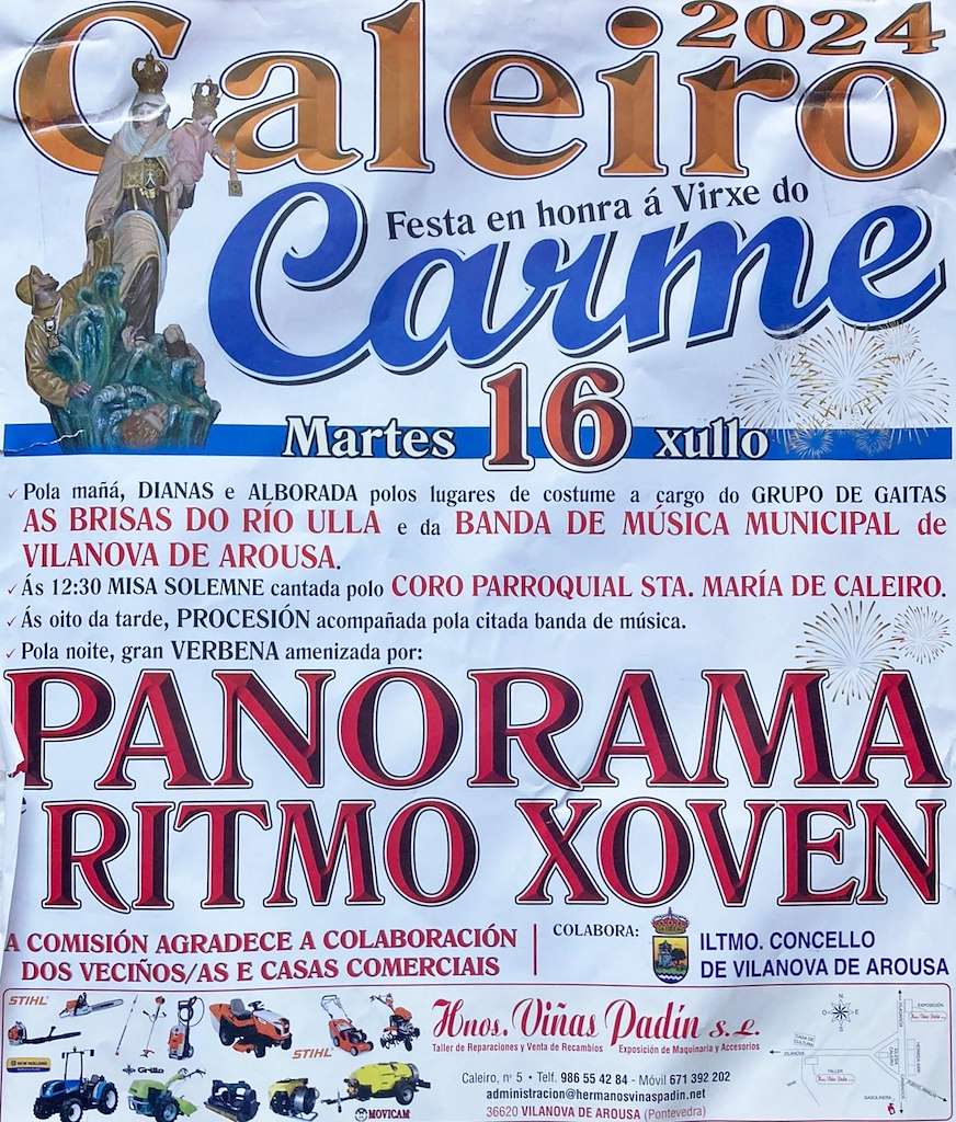 Virxe do Carme de Caleiro en Vilanova de Arousa