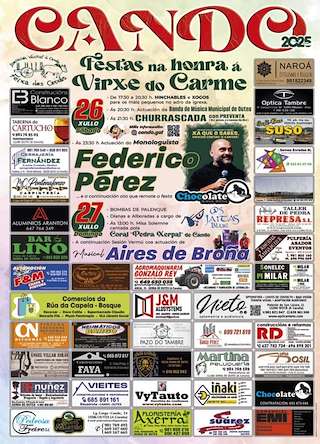 Fechas, información, programa, cartel, imágenes, mapa y ubicación de Virxe do Carme de Cando  en  Outes