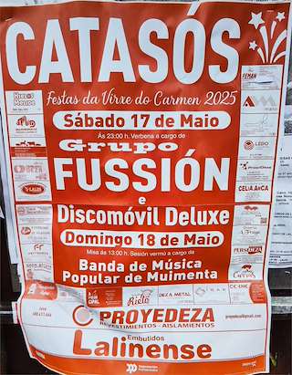 Fechas, información, programa, cartel, imágenes, mapa y ubicación de Virxe do Carme de Catasós  en  Lalín