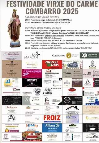 Fechas, información, programa, cartel, imágenes, mapa y ubicación de Virxe do Carme de Combarro   en  Poio