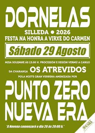 Fechas, información, programa, cartel, imágenes, mapa y ubicación de Virxe do Carme de Dornelas (2026)  en  Silleda