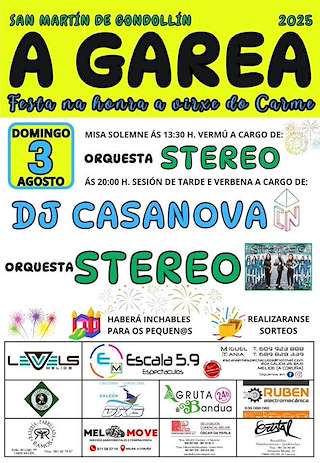 Fechas, información, programa, cartel, imágenes, mapa y ubicación de Virxe do Carme de Garea  en  Melide