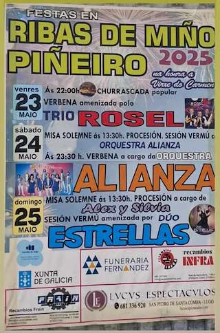 Fechas, información, programa, cartel, imágenes, mapa y ubicación de Virxe do Carme de Piñeiro   en  Lugo