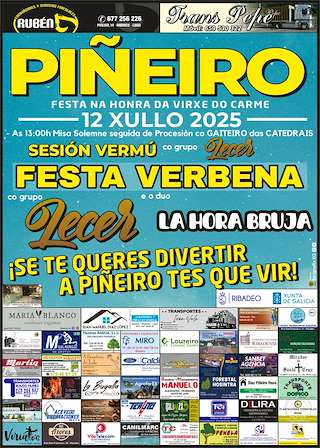 Fechas, información, programa, cartel, imágenes, mapa y ubicación de Virxe do Carme de Piñeiro  en  Ribadeo