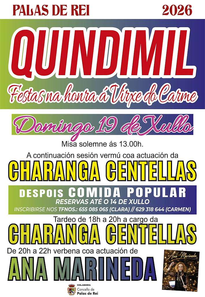 Virxe do Carme de Quindimil (2026) en Palas de Rei