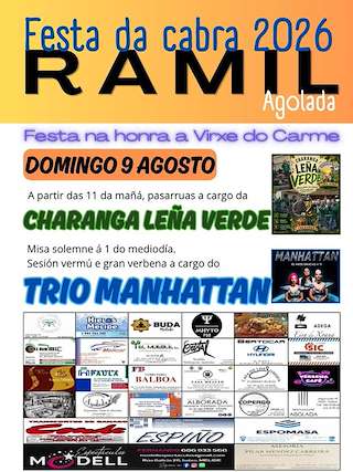 Fechas, información, programa, cartel, imágenes, mapa y ubicación de Virxe do Carme de Ramil - Festa da Cabra (2026)  en  Agolada