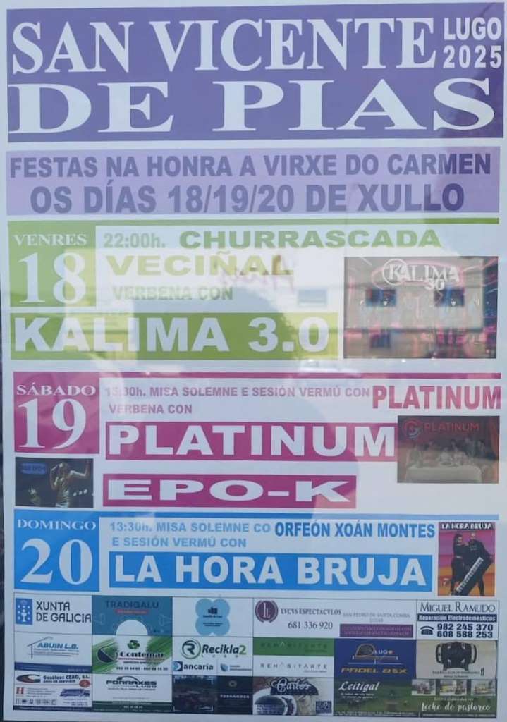 Virxe do Carme de San Vicente de Pías (2025) en Lugo