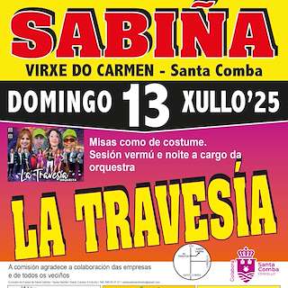 Fechas, información, programa, cartel, imágenes, mapa y ubicación de Virxe do Carme de Santa Sabiña  en  Santa Comba