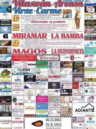 Fechas, información, programa, cartel, imágenes, mapa y ubicación de Virxe do Carme de Vilaxoán   en  Vilagarcía de Arousa