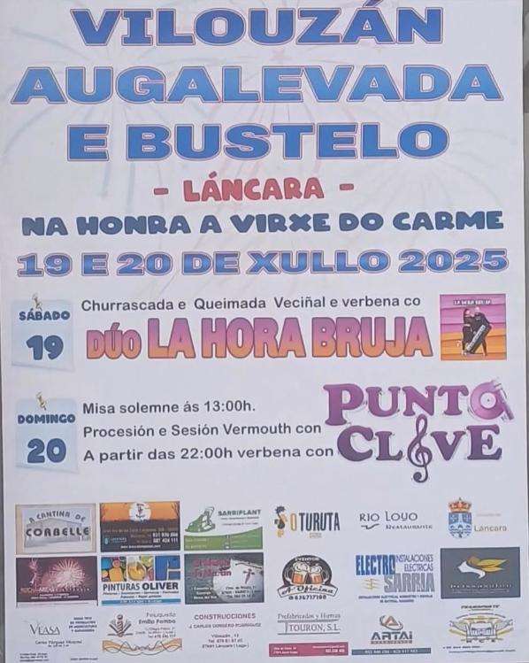 Virxe do Carme de Vilouzán, Augalevada e Bustelo en Láncara
