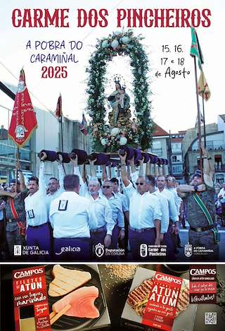 Fechas, información, programa, cartel, imágenes, mapa y ubicación de Virxe do Carme dos Pincheiros  en  A Pobra do Caramiñal