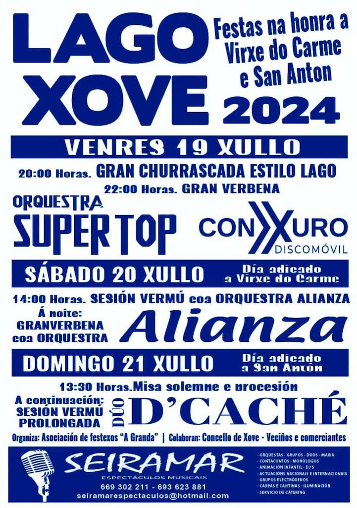Virxe do Carme e San Antón de Lago en Xove