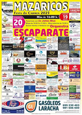 Fechas, información, programa, cartel, imágenes, mapa y ubicación de Virxe do Carme  en  Mazaricos