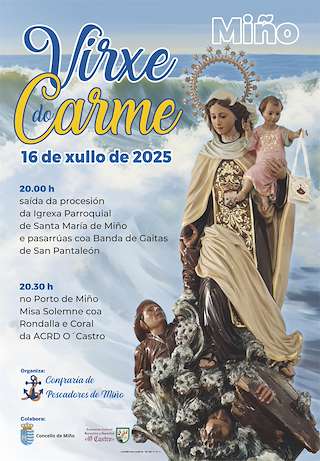 Fechas, información, programa, cartel, imágenes, mapa y ubicación de Virxe do Carme  en  Miño