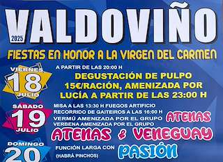 Fechas, información, programa, cartel, imágenes, mapa y ubicación de Virxe do Carme  en  Valdoviño