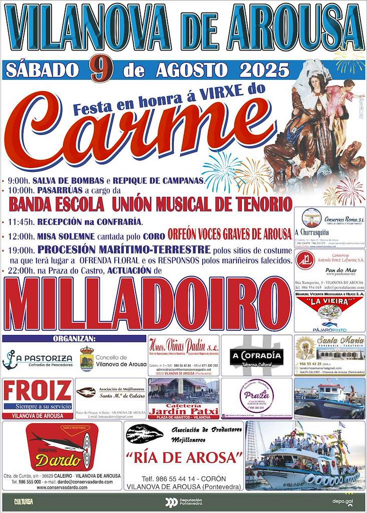 Virxe do Carme (2025) en Vilanova de Arousa