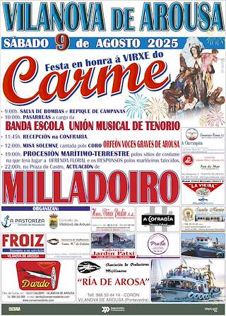Fechas, información, programa, cartel, imágenes, mapa y ubicación de Virxe do Carme  en  Vilanova de Arousa