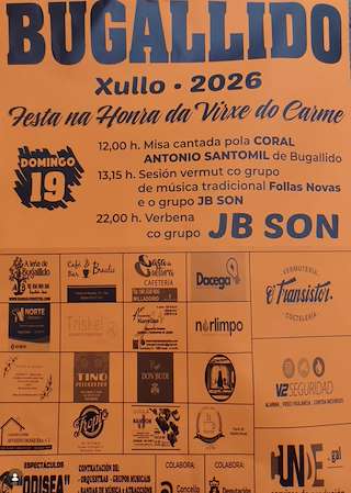 Fechas, información, programa, cartel, imágenes, mapa y ubicación de Virxe do Carmen de Bugallido (2026)  en  Ames