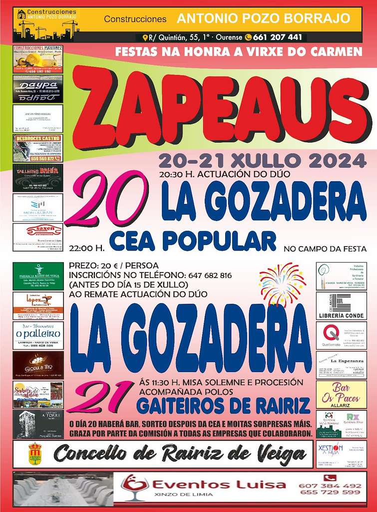 Virxe do Carmen de Zapeaus en Rairiz de Veiga