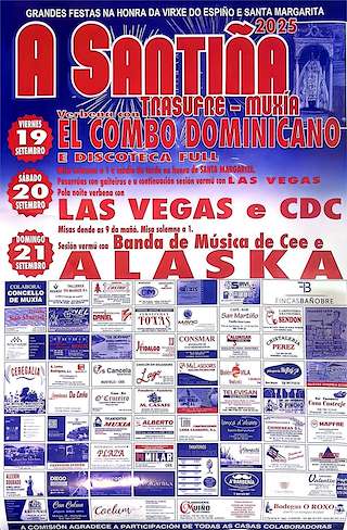 Fechas, información, programa, cartel, imágenes, mapa y ubicación de Virxe do Espiño y Santa Margarita de Trasufre  en  Muxía