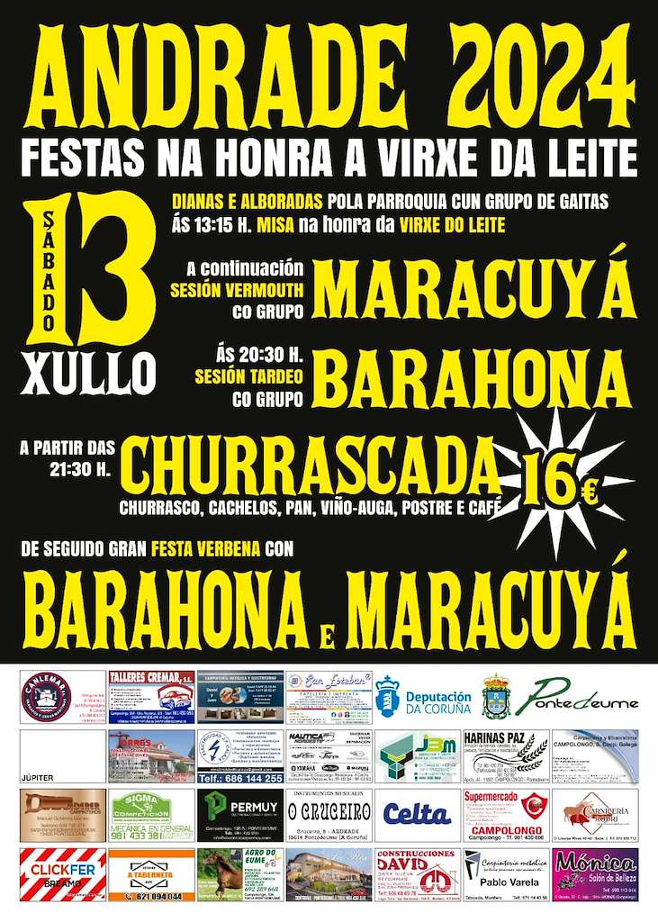 Virxe do Leite de Andrade en Pontedeume