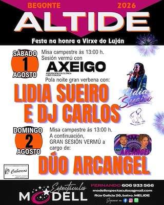 Fechas, información, programa, cartel, imágenes, mapa y ubicación de Virxe do Luján de Altide (2026)  en  Begonte