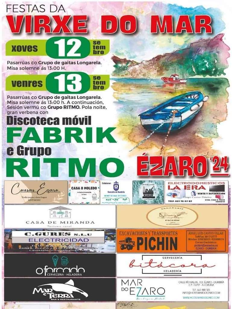 Virxe do Mar do Ézaro en Dumbría