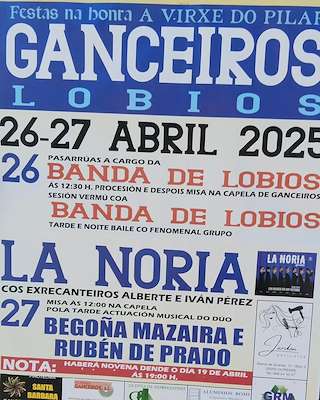Fechas, información, programa, cartel, imágenes, mapa y ubicación de Virxe do Pilar de Ganceiros  en  Lobios