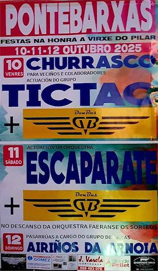Fechas, información, programa, cartel, imágenes, mapa y ubicación de Virxe do Pilar de Pontebarxas   en  Padrenda