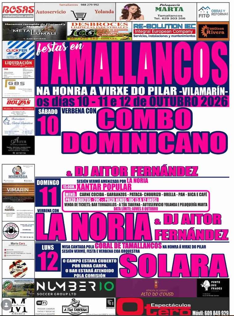 Virxe do Pilar de Tamallancos (2026) en Vilamarín