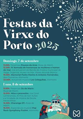 Fechas, información, programa, cartel, imágenes, mapa y ubicación de Virxe do Porto  en  Marín