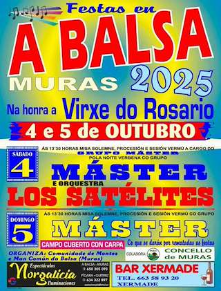 Fechas, información, programa, cartel, imágenes, mapa y ubicación de Virxe do Rosario de A Balsa  en  Muras