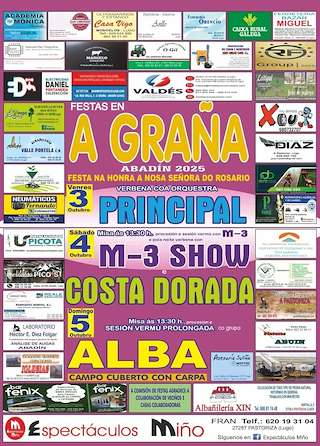Fechas, información, programa, cartel, imágenes, mapa y ubicación de Virxe do Rosario de A Graña   en  Abadín